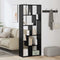 vidaXL Room Divider Bookcase Black Oak 67x25x161.5 cm Engineered Wood