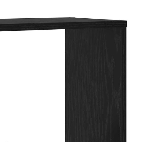 vidaXL Black Oak Bookshelf Black oak Engineered wood Medium
