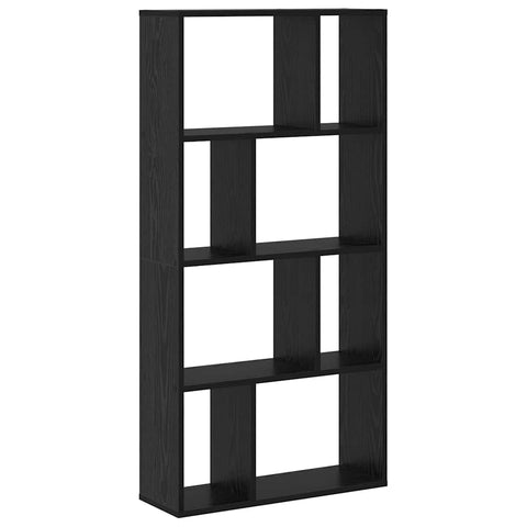 vidaXL Black Oak Bookshelf Black oak Engineered wood Medium