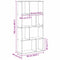 vidaXL Black Oak Bookshelf Black oak Engineered wood Medium
