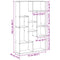 vidaXL Bookcase Artisan Oak 72x20x120 cm Engineered Wood