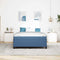 vidaXL Bed Frame Blue 140 x 190 cm Corduroy fabric