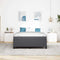 vidaXL Other Dark grey 140 x 200 cm Corduroy fabric