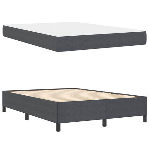 vidaXL Other Dark grey 140 x 200 cm Corduroy fabric
