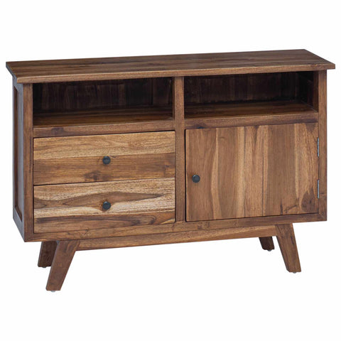 vidaXL Sideboard with Drawer Brown 100 x 30 x 68 cm Solid Teak Wood