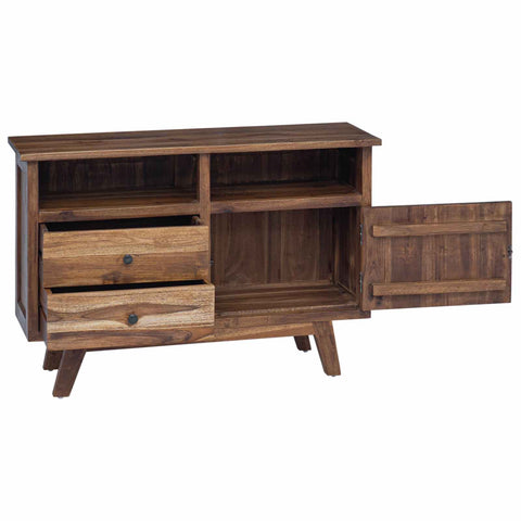 vidaXL Sideboard with Drawer Brown 100 x 30 x 68 cm Solid Teak Wood