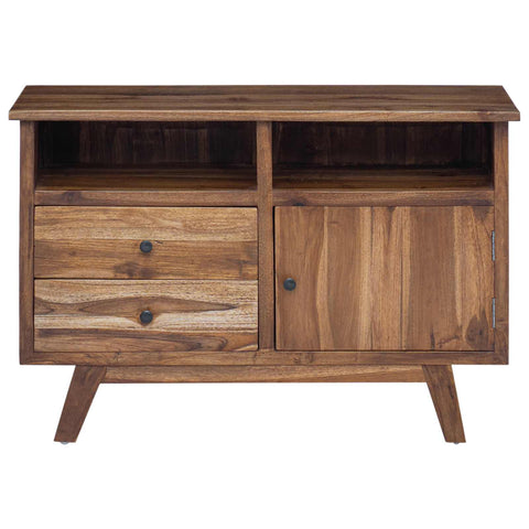 vidaXL Sideboard with Drawer Brown 100 x 30 x 68 cm Solid Teak Wood