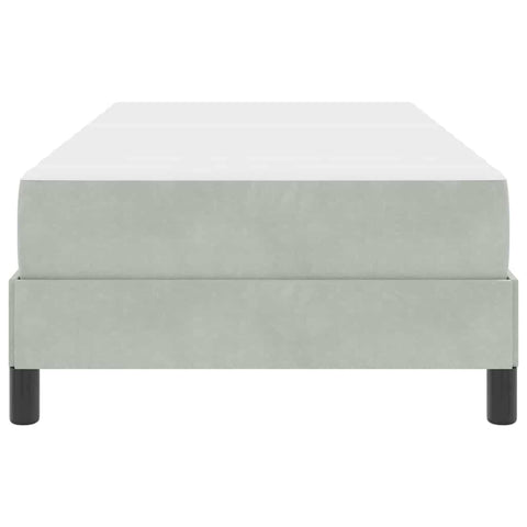 vidaXL Box Spring Bed with Mattress Light Grey 100 x 210 cm Fabric