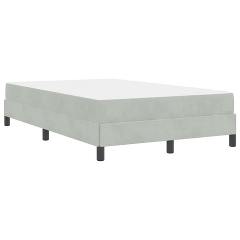 vidaXL Box Spring Bed with Mattress Light Grey 120 x 210 cm Fabric