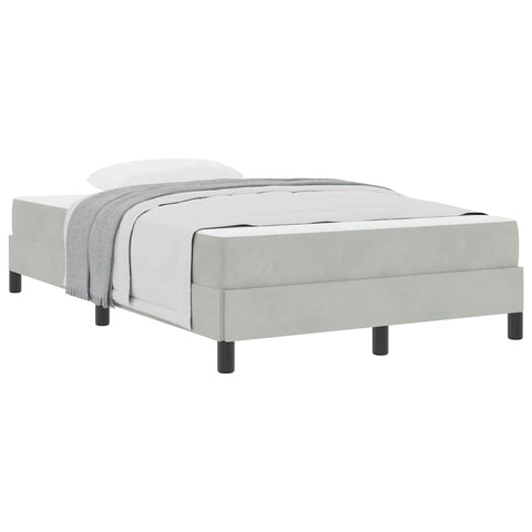 vidaXL Box Spring Bed with Mattress Light Grey 120 x 210 cm Fabric