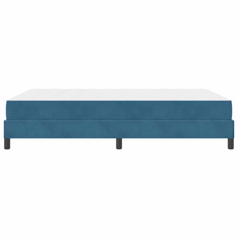 vidaXL Box Spring Bed with Mattress Dark Blue 160 x 210 cm Fabric