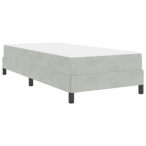 vidaXL Box Spring Bed with Mattress Light Grey 80 x 220 cm Fabric