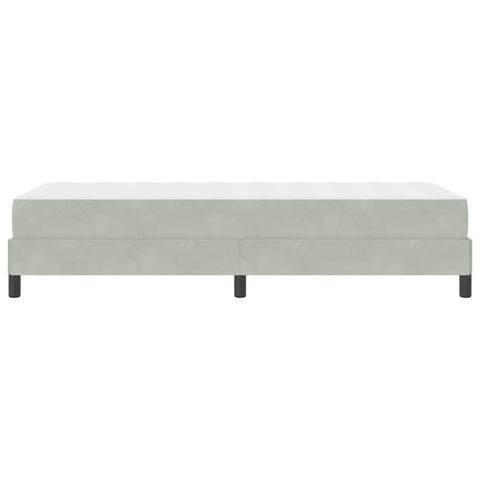 vidaXL Box Spring Bed with Mattress Light Grey 80 x 220 cm Fabric