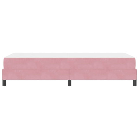 vidaXL Box Spring Bed with Mattress Pink 100 x 220 cm Fabric