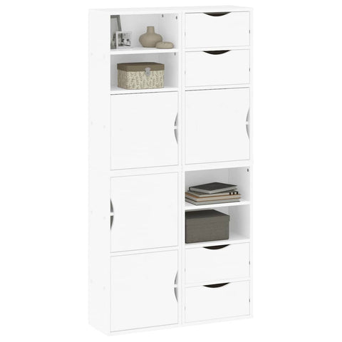 vidaXL Side Cabinets 4 pcs "ODDA" White 40x24x79 cm Solid Wood Pine