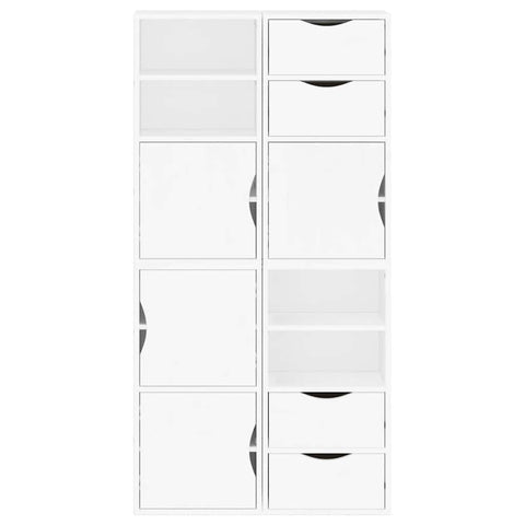 vidaXL Side Cabinets 4 pcs "ODDA" White 40x24x79 cm Solid Wood Pine