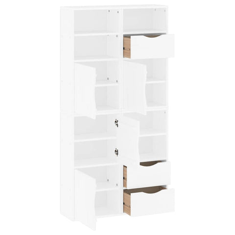 vidaXL Side Cabinets 4 pcs "ODDA" White 40x24x79 cm Solid Wood Pine