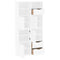 vidaXL Side Cabinets 4 pcs "ODDA" White 40x24x79 cm Solid Wood Pine