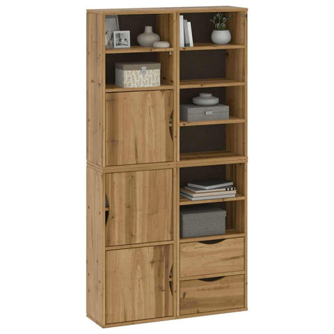 vidaXL Side Cabinets 4 pcs "ODDA" 40x24x79 cm Solid Wood Pine