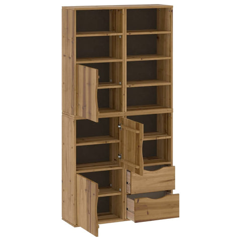 vidaXL Side Cabinets 4 pcs "ODDA" 40x24x79 cm Solid Wood Pine