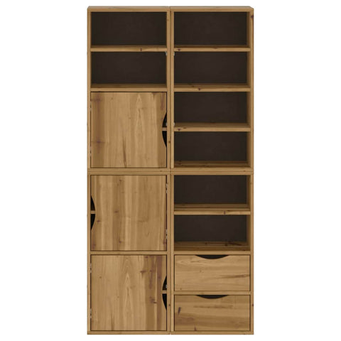 vidaXL Side Cabinets 4 pcs "ODDA" 40x24x79 cm Solid Wood Pine