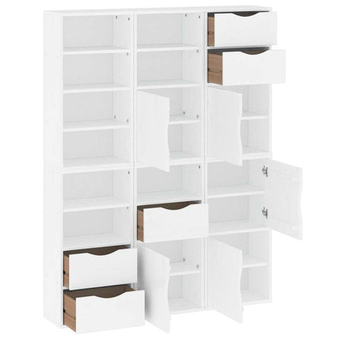 vidaXL Side Cabinets 6 pcs "ODDA" White 40x24x79 cm Solid Wood Pine