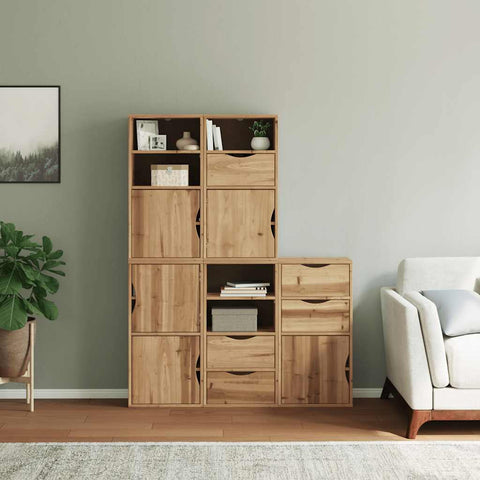 vidaXL Side Cabinets 5 pcs "ODDA" 40x24x79 cm Solid Wood Pine