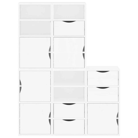 vidaXL Side Cabinets 5 pcs "ODDA" White 40x24x79 cm Solid Wood Pine