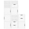vidaXL Side Cabinets 5 pcs "ODDA" White 40x24x79 cm Solid Wood Pine