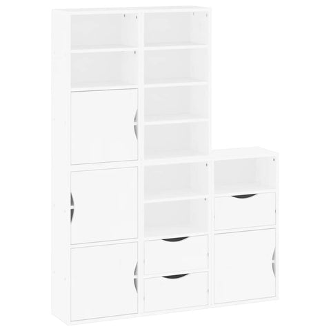 vidaXL Side Cabinets 5 pcs "ODDA" White 40x24x79 cm Solid Wood Pine