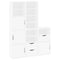 vidaXL Side Cabinets 5 pcs "ODDA" White 40x24x79 cm Solid Wood Pine