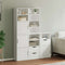vidaXL Side Cabinets 5 pcs "ODDA" White 40x24x79 cm Solid Wood Pine