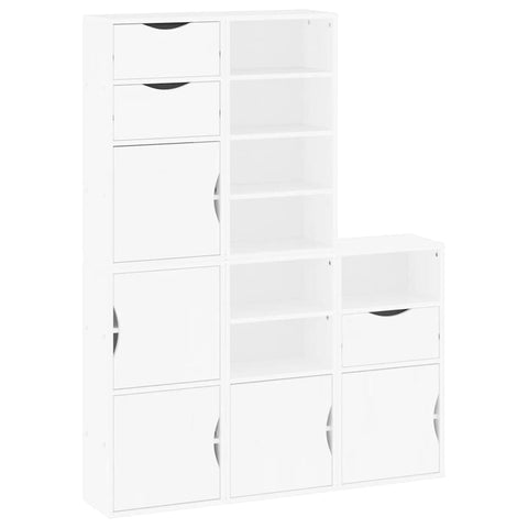 vidaXL Side Cabinets 5 pcs ODDA White 40x24x79 cm Solid Wood Pine