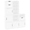 vidaXL Side Cabinets 5 pcs ODDA White 40x24x79 cm Solid Wood Pine