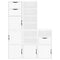 vidaXL Side Cabinets 5 pcs ODDA White 40x24x79 cm Solid Wood Pine