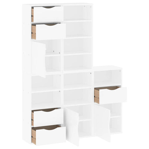 vidaXL Side Cabinets 5 pcs ODDA White 40x24x79 cm Solid Wood Pine