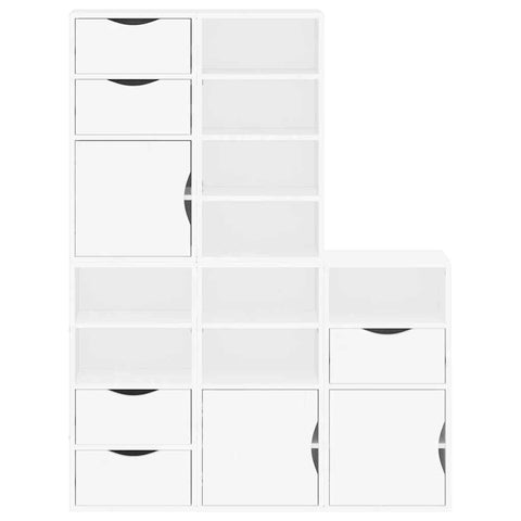 vidaXL Side Cabinets 5 pcs ODDA White 40x24x79 cm Solid Wood Pine