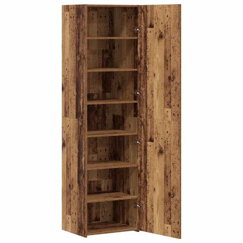 vidaXL Highboard Old wood 50 x 42.5 x 185 cm Engineered wood