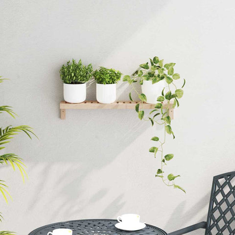 vidaXL Wall Hanging Rack Beige 62 x 10 x 12.5 cm Solid Walnut wood