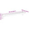 vidaXL Wall Hanging Rack Beige 62 x 10 x 12.5 cm Solid Walnut wood