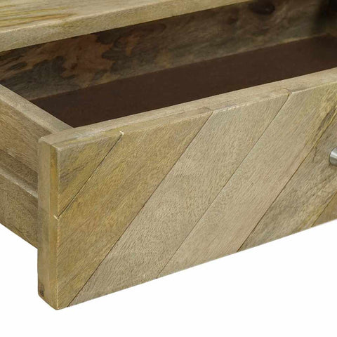 vidaXL Console Table Natural Grey 110 x 30 x 80 cm Solid Mango Wood