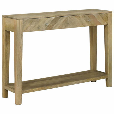 vidaXL Console Table Natural Grey 110 x 30 x 80 cm Solid Mango Wood