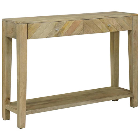vidaXL Console Table Natural Grey 110 x 30 x 80 cm Solid Mango Wood