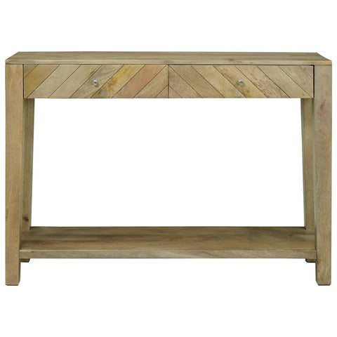 vidaXL Console Table Natural Grey 110 x 30 x 80 cm Solid Mango Wood