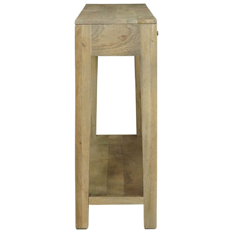 vidaXL Console Table Natural Grey 110 x 30 x 80 cm Solid Mango Wood