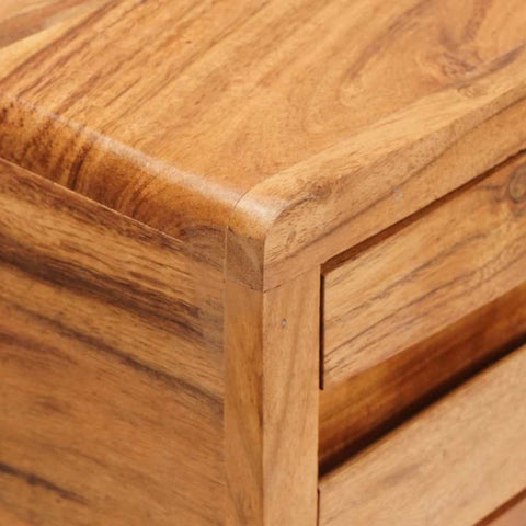 vidaXL Console Table Brown 110 x 30 x 80 cm Solid Acacia Wood