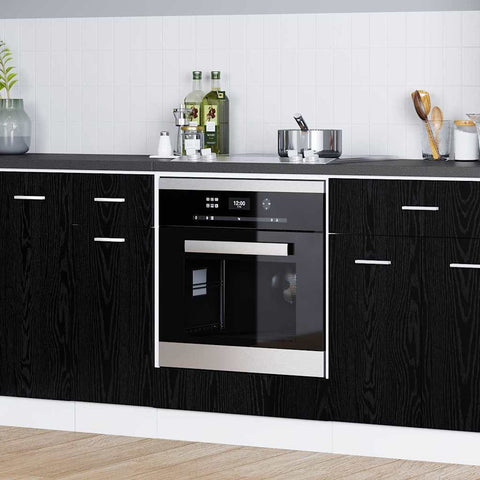 vidaXL Oven cabiet Riga Black oak 60 x 46 x 81.5 cm Engineered Wood