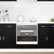 vidaXL Oven cabiet Riga Black oak 60 x 46 x 81.5 cm Engineered Wood