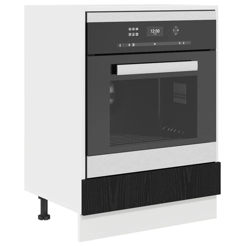 vidaXL Oven cabiet Riga Black oak 60 x 46 x 81.5 cm Engineered Wood