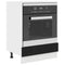 vidaXL Oven cabiet Riga Black oak 60 x 46 x 81.5 cm Engineered Wood